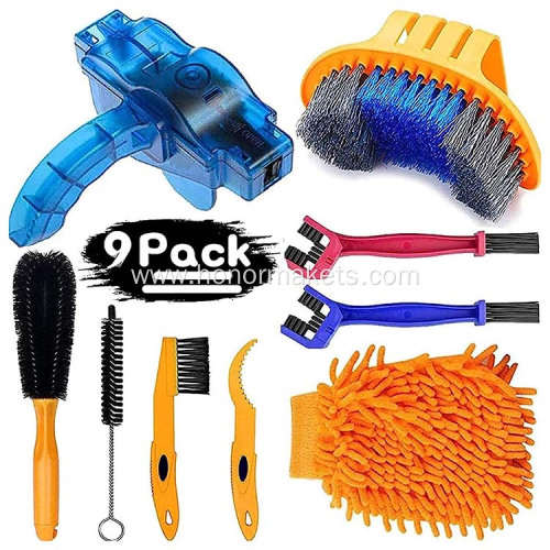 9pcs Bicycle Clean Brush Tools for Mountain/MT/Road/BMX Bike Cleaning Kit car detailing cleaning brush set kit tool brush cars